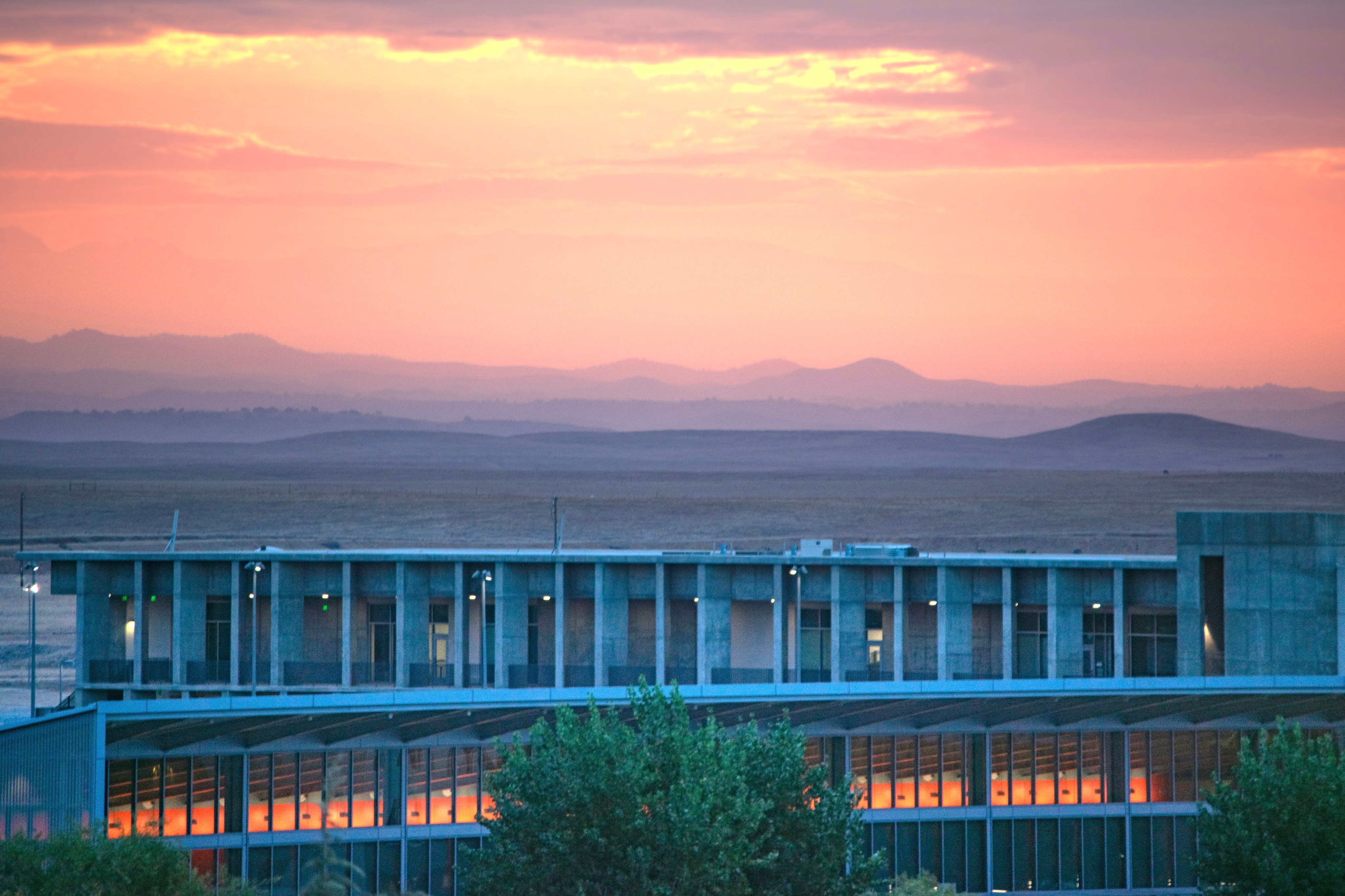 Architectures at the front seems like an extension of the mountains